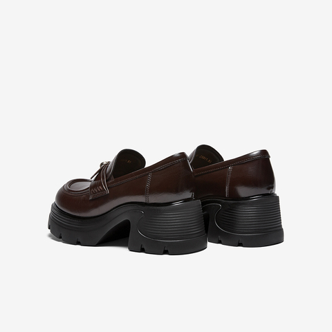 百思图2026春季新款商场同款乐福鞋简约学院风女单鞋CV339AA6