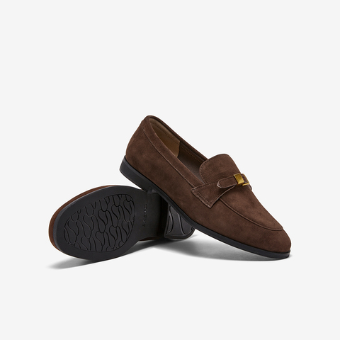 百思图2026春季新款乐福鞋时尚复古潮流通勤女单鞋UXS01AA6