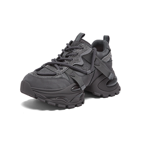 百思图2026春季新款老爹鞋时尚户外运动女休闲鞋G6615AM6