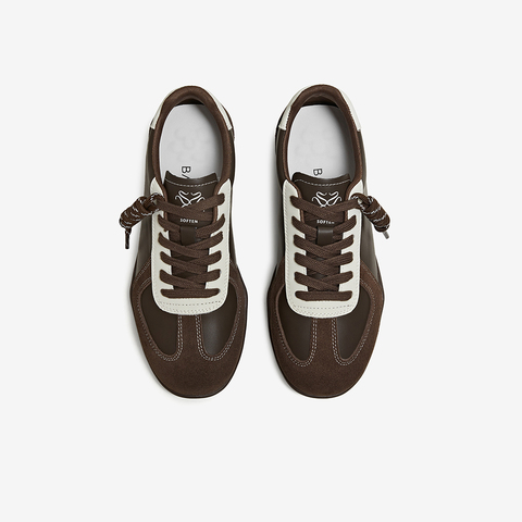 百思图2026春季新款德训鞋时尚潮流复古女运动休闲鞋D3809AM6