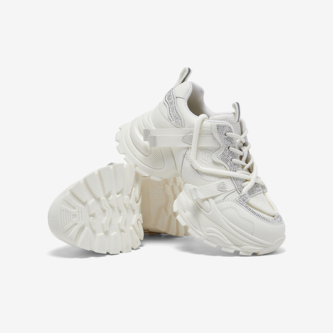 百思图2026春季新款老爹鞋时尚户外运动女休闲鞋G6615AM6