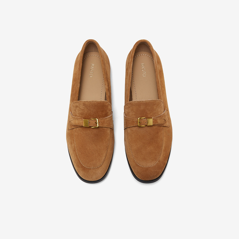 百思图2026春季新款乐福鞋时尚复古潮流通勤女单鞋UXS01AA6