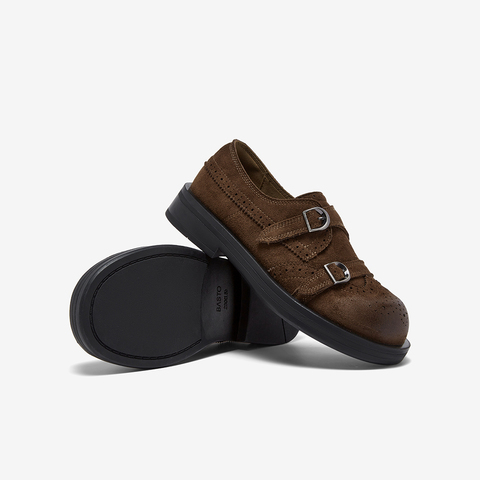 百思图2026春季新款商场同款乐福鞋时尚简约学院女单鞋D3521AM6