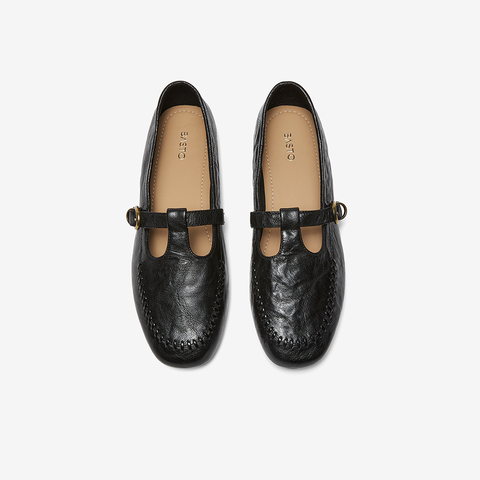 百思图2026春季新款乐福鞋简约时尚通勤方跟女单鞋WW173AA6