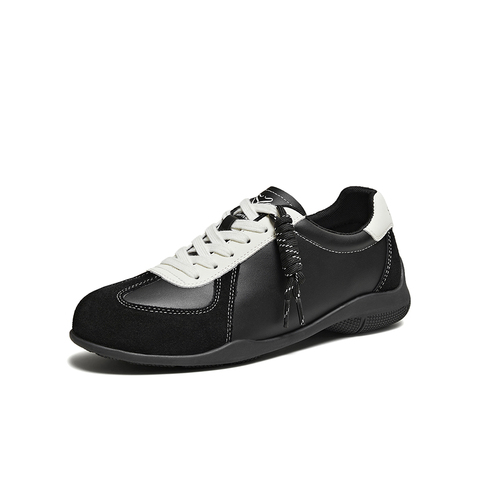 百思图2026春季新款德训鞋时尚潮流复古女运动休闲鞋D3809AM6