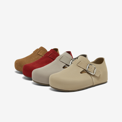 百思图2026春季新款商场同款勃肯鞋时尚复古女单鞋B9033AM6