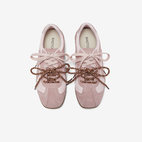 百思图2026春季新款德训鞋时髦复古户外运动休闲女鞋A7601AM6