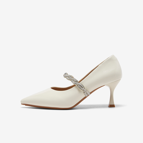 百思图2026春季新款商场同款时尚复古细高跟女单鞋W9520AQ6