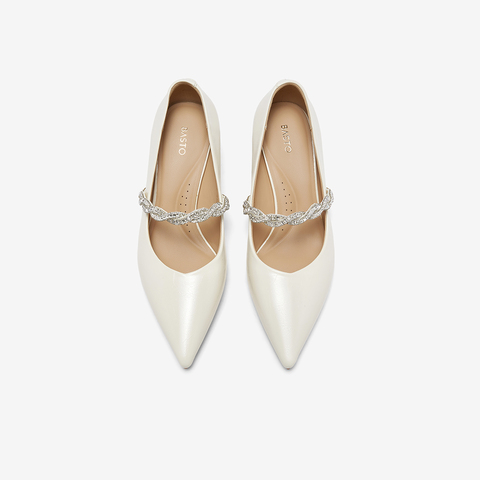 百思图2026春季新款商场同款时尚复古细高跟女单鞋W9520AQ6