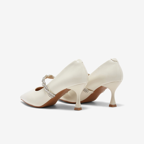 百思图2026春季新款商场同款时尚复古细高跟女单鞋W9520AQ6