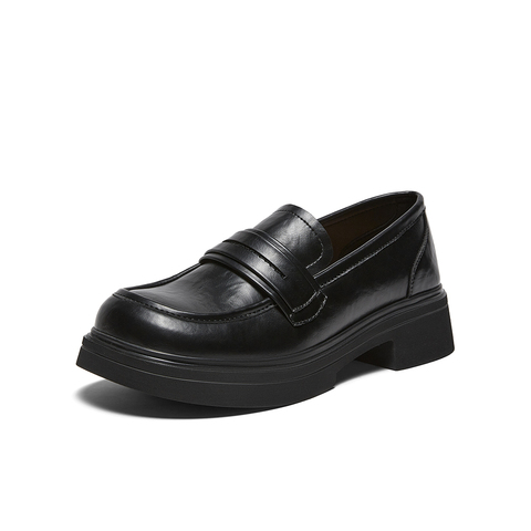 百思图2026春季新款商场同乐福鞋简约学院风女单鞋W2055AA6