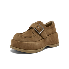 百思图2026春季新款勃肯鞋时尚复古休闲厚底增高女单鞋CV252AM6