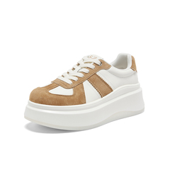 百思图2026春季新款板鞋时尚潮流街头运动增高女休闲鞋V0016AM6