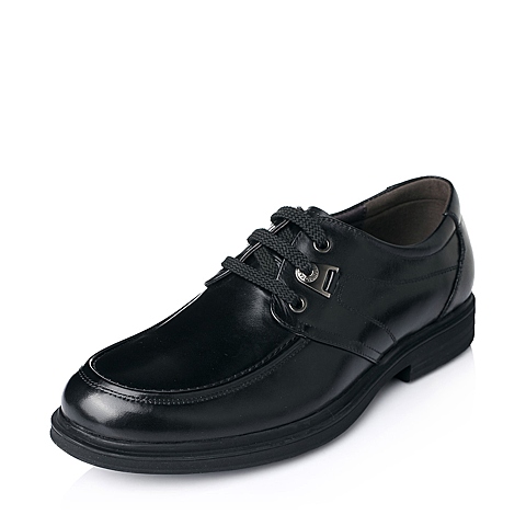 Bata/拔佳年秋季黑色牛皮商务正装男单鞋81802CM5