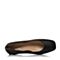 Bata/拔佳2018春专柜同款黑色复古方头粗跟套脚牛皮浅口女单鞋141-2AQ8