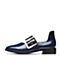 Bata/拔佳2018春专柜同款蓝色圆头方跟一字式扣带牛皮玛丽珍女单鞋859-2AM8