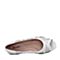 Bata/拔佳2018夏新品专柜同款银白色镂空粗跟羊皮革鱼嘴女凉鞋AAE04BU8