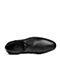 Bata/拔佳2018夏新专柜同款黑色系带方跟商务绅士牛皮革男单鞋89H01BM8