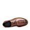 Bata/拔佳2018秋新款专柜同款棕色圆头方跟简约休闲男单鞋86C04CM8