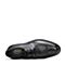 Bata/拔佳2018秋新款专柜同款黑色牛皮革英伦风雕花低跟男单鞋A4Y60CM8