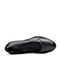 Bata/拔佳2018秋新款专柜同款黑色粗中跟胎牛皮革浅口女单鞋AV403CQ8