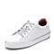 Bata/拔佳2018秋新专柜同款白色休闲平跟牛皮革女单鞋小白鞋ACX20CM8