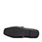 Bata/拔佳2018秋新款专柜同款黑色羊皮革方头平跟奶奶鞋女单鞋812-1CQ8