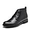 Bata拔佳冬新款专柜同款黑色牛皮革男皮靴马丁靴A6D46DD8