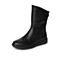 Bata/拔佳2018冬新款专柜同款黑色(绒里)油皮山羊皮革女皮靴AV552DZ8