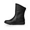 Bata/拔佳2018冬新款专柜同款黑色(绒里)油皮山羊皮革女皮靴AV552DZ8