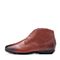 Bata拔佳冬新款专柜同款棕色绵羊皮革低跟女休闲靴及踝靴AM847DD8
