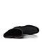 Bata/拔佳2018冬新款专柜同款打蜡牛皮革黑色女中靴ACP60DS8