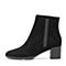 Bata/拔佳2018冬新款专柜同款黑色羊绒皮革/PU粗中跟通勤女短靴AFB42DD8