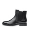 Bata拔佳冬新款专柜同款黑色植柔牛皮革女靴短靴切尔西靴XBS07DD8