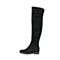 Bata/拔佳2018冬新款专柜同款黑色羊绒皮革低跟女长靴过膝靴RBZ08DC8