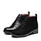 Bata拔佳冬新款专柜同款黑色牛皮革女皮靴及踝靴马丁靴RBV04DD8