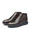 Bata拔佳冬新款专柜同款啡色牛皮革商务男低靴皮靴YM006DD8