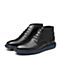 Bata拔佳冬新款专柜同款黑色牛皮革商务男低靴皮靴YM006DD8