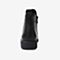 Bata/拔佳2018冬新款专柜同款黑色羊皮革坡跟及踝靴女短靴AV547DD8加绒