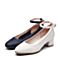 Bata/拔佳春新款专柜同款时尚编织浅口玛丽珍女单鞋AEX05AQ9