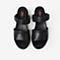 Bata/拔佳夏新款专柜同款黑色羊皮革简约休闲女凉鞋AZ108BL9