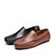 Bata/拔佳夏新款专柜同款牛皮革套脚平跟乐福鞋男鞋87802BM9