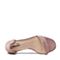 Bata/拔佳夏新款粉色羊绒皮革包跟中跟女凉鞋1013DBL9