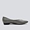Bata2019秋季专柜同款优雅尖头低跟平跟浅口女单鞋奶奶鞋AHZ11CQ9