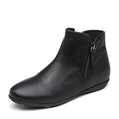 Bata/拔佳2019秋新专柜同款圆头复古舒适休闲英伦女靴潮AM848CD9