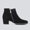 Bata秋新专柜同款时尚优雅粗跟马丁靴短靴女英伦风潮19118CD9