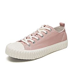 Bata/拔佳2019秋新专柜同款韩版饼干鞋贝壳鞋女帆布鞋潮93002CM9