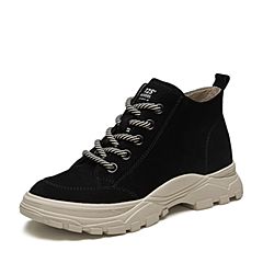 Bata/拔佳2019秋季新款专柜同款时尚厚底高帮鞋单鞋女潮03K63CM9