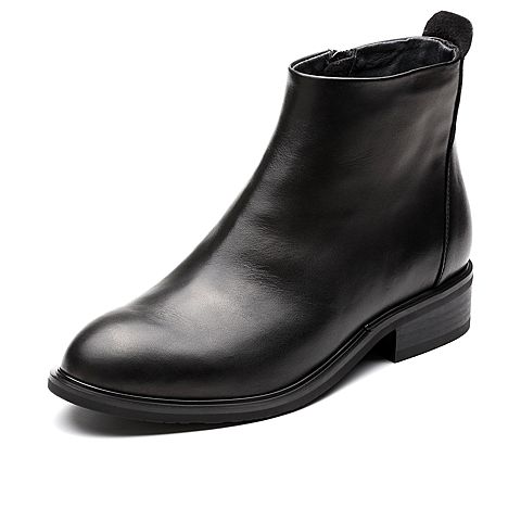 Bata/拔佳冬新专柜同款英伦风短靴踝靴切尔西靴女潮AFK43DD9