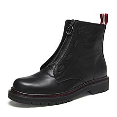 Bata/拔佳2019冬季新款专柜同款马丁靴英伦风高帮鞋女潮ABO46DD9
